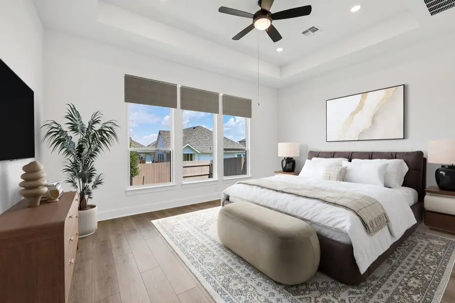 Representative furnished interior of a home built from the Guadalupe by Taylor Morrison in Easton Park, Austin (Image 14). Representative furnished interior of a home built from the Guadalupe by Taylor Morrison in Easton Park, Austin (Image 14).