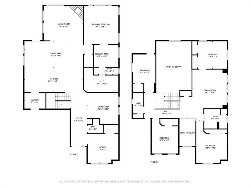 Floor plan of the home.