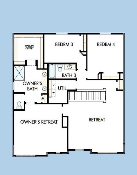 2D floor plan layout for the The Silverado by David Weekley Homes in Tavolo at Soleo, San Tan Valley, AZ (Image 3).