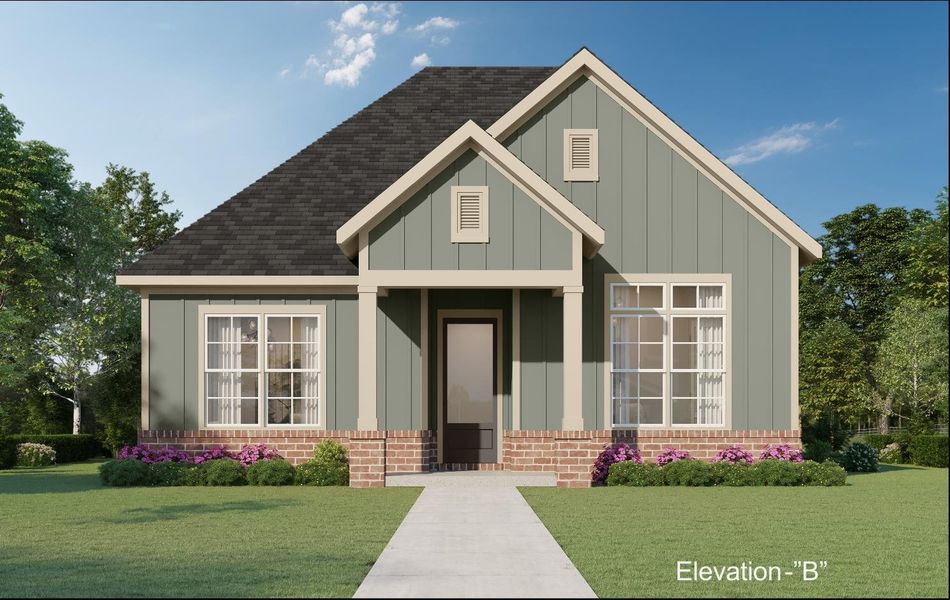 Front exterior of a new home in Lockwood, Collierville, TN, highlighting curb appeal (Image 2).