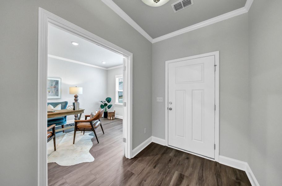 Furnished interior view inside a new home in Monroe Preserve, Chapin (Image 56).