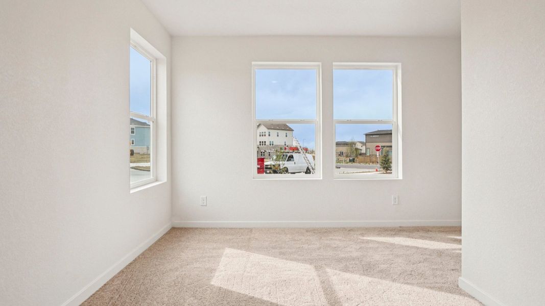 Furnished interior view inside a new home in Windler Townhomes, Aurora (Image 19). Furnished interior view inside a new home in Windler Townhomes, Aurora (Image 19).