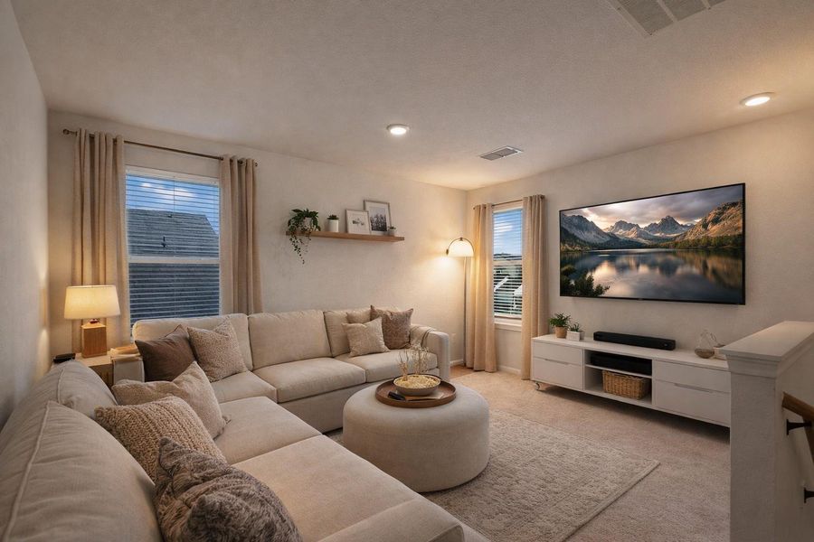 AI staged media/game room