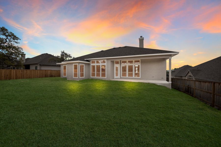 Representative exterior details of a home built from the The Davinci by Whitestone Custom Homes in Johnson Ranch, Bulverde (Image 29).