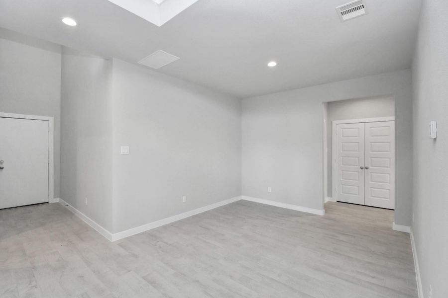 Create lasting memories with your family and friends at the dining table! This expansive dining room showcases sophisticated flooring, custom paint, and seamlessly connects to the family room and kitchen, providing an open and inviting atmosphere. Sample photo of completed home with similar floor plan. Actual colors and selections may vary. Create lasting memories with your family and friends at the dining table! This expansive dining room showcases sophisticated flooring, custom paint, and seamlessly connects to the family room and kitchen, providing an open and inviting atmosphere. Sample photo of completed home with similar floor plan. Actual colors and selections may vary.