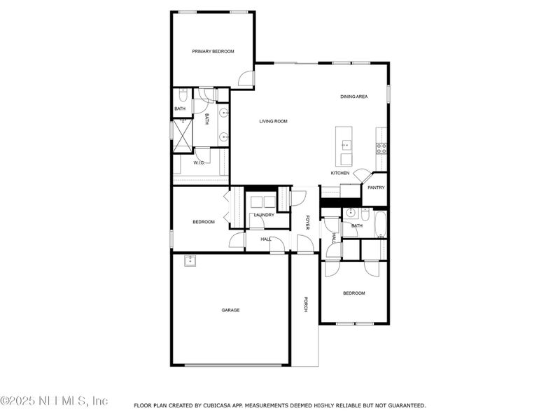 2D floor plan layout of this home in Parkland Preserve, St. Augustine, FL (Image 5).
