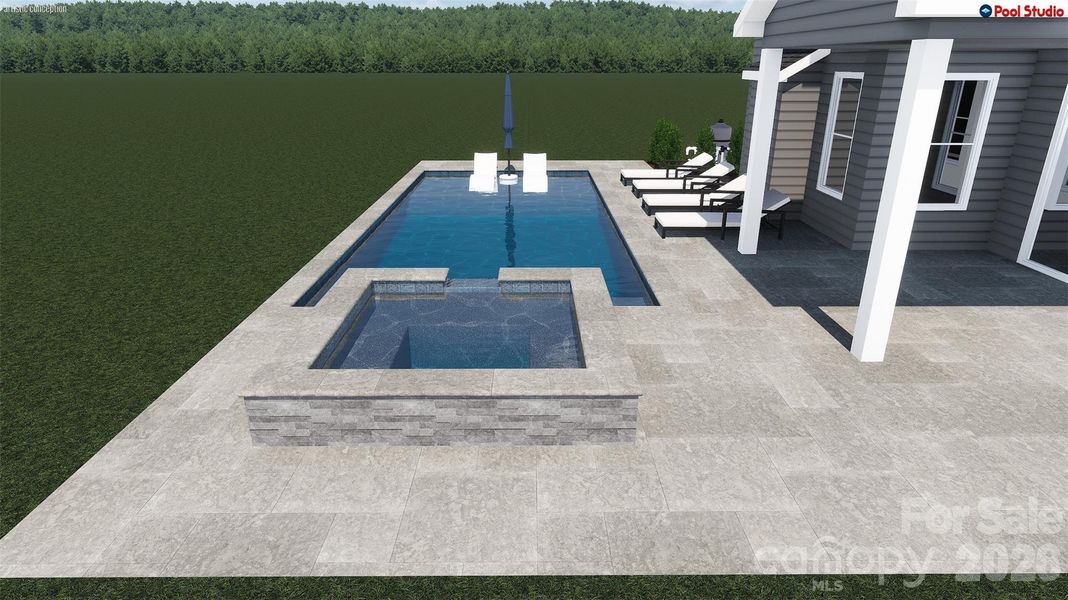 Potential pool rendering for homesite 95