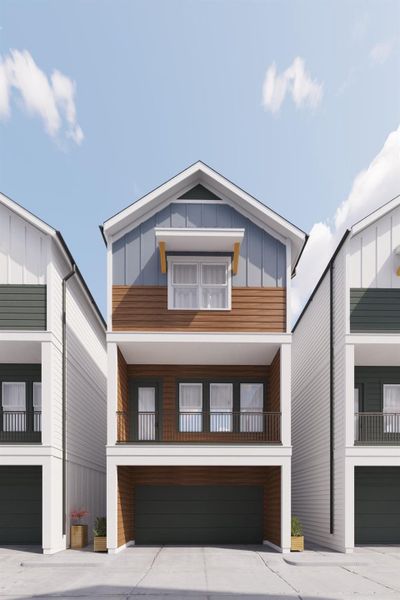 Front exterior of a new home in , Houston, TX, highlighting curb appeal (Image 1).