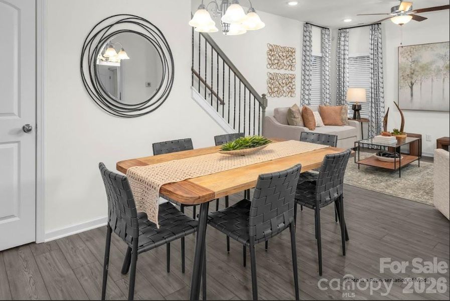 Furnished interior view inside a new home in Sierra Ridge, Gastonia (Image 3).