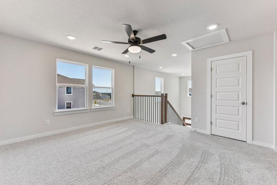 Spacious, unfurnished interior of a new home in Heights at San Gabriel, Georgetown (Image 14). Spacious, unfurnished interior of a new home in Heights at San Gabriel, Georgetown (Image 14).