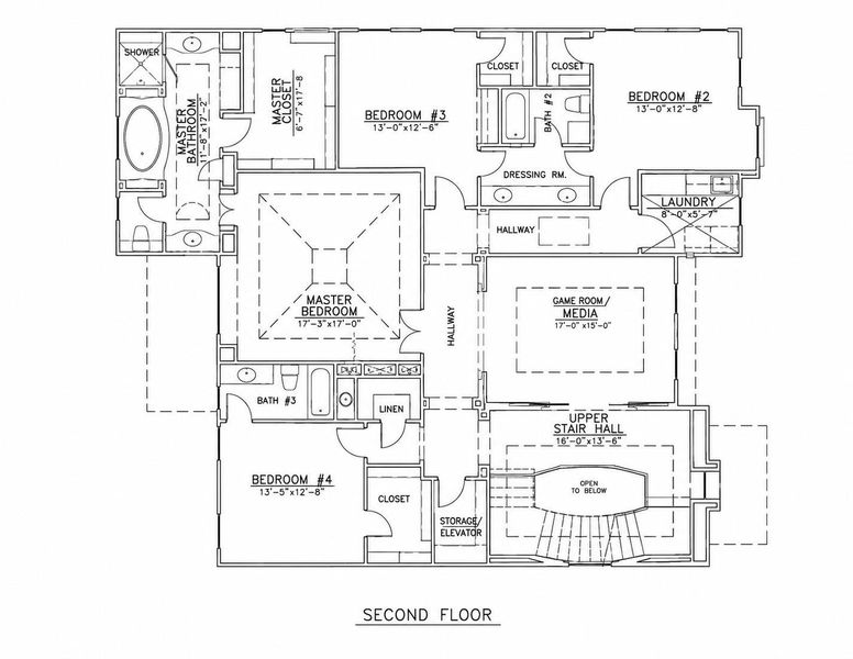 2D floor plan layout of this home in , Bellaire, TX (Image 4).