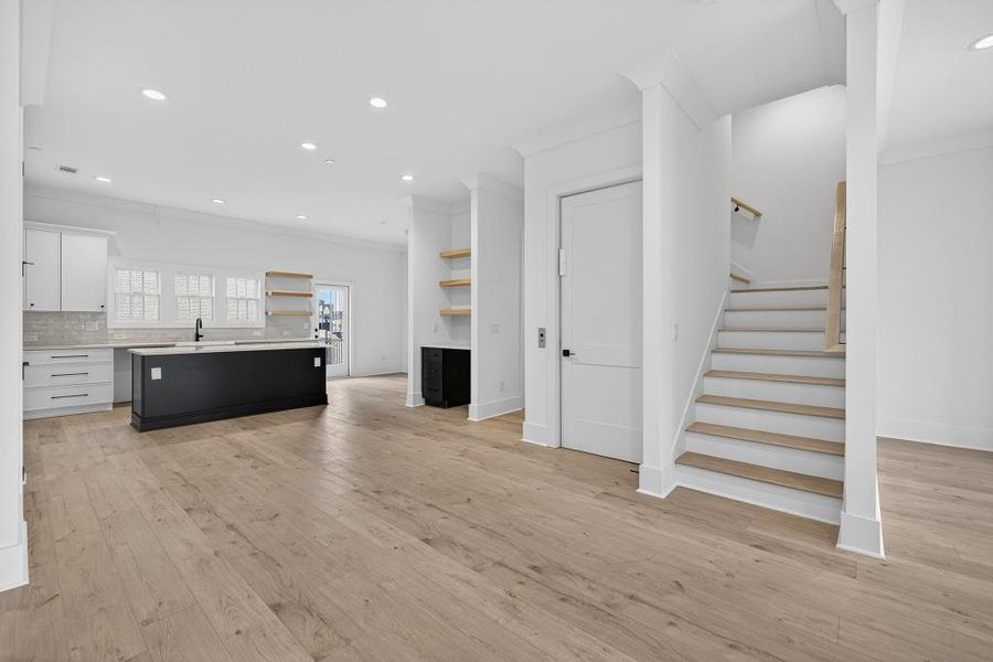 Spacious, unfurnished interior of a new home in Skyview On Broad, Sugar Hill (Image 24). Spacious, unfurnished interior of a new home in Skyview On Broad, Sugar Hill (Image 24).