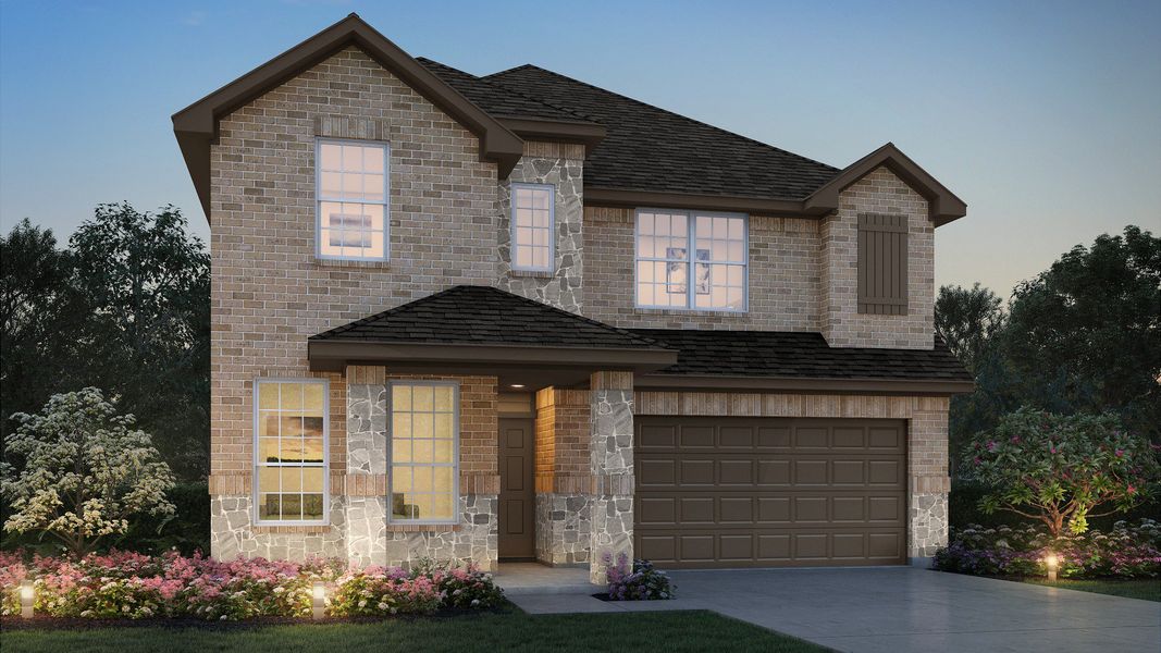 Representative exterior photo of a completed home built from the The Emilia by Legend Homes in Rocky Creek Crossing, Crowley, TX (Image 24).