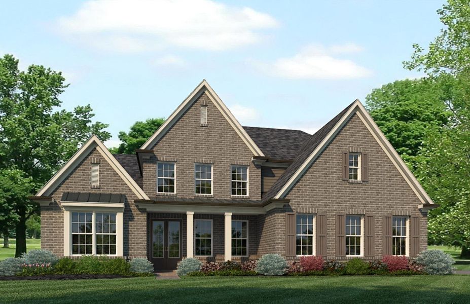 Representative exterior photo of a completed home built from the Bentley by Grant & Co in Manor at Hall Creek, Arlington, TN (Image 1).