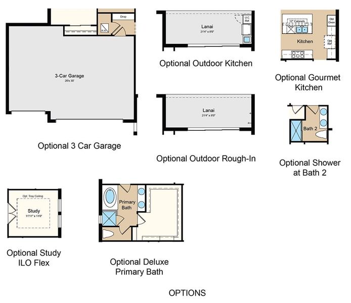 2D floor plan layout of this home in Lochside, Mount Dora, FL (Image 4). 2D floor plan layout of this home in Lochside, Mount Dora, FL (Image 4).