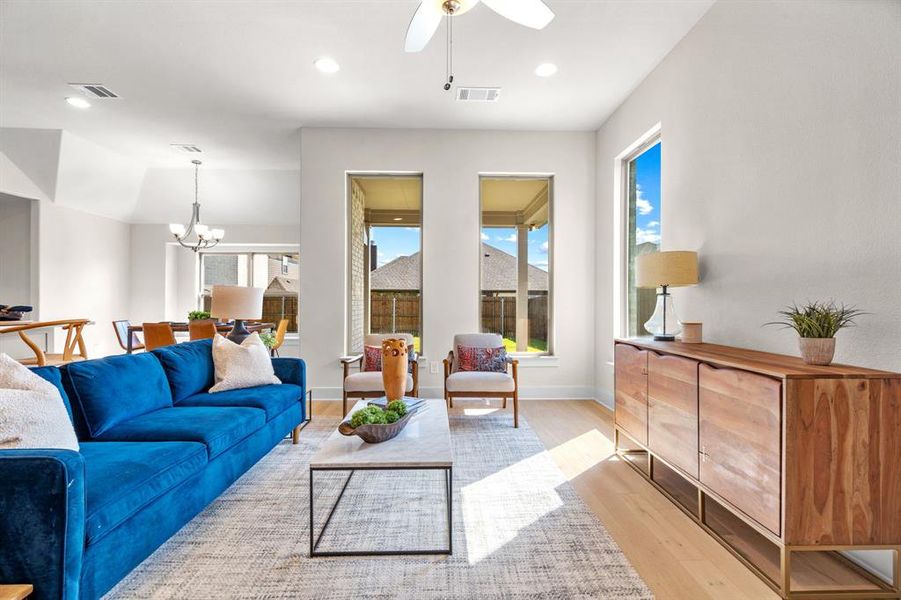 Furnished interior view inside a new home in The Parks at Panchasarp Farms - Phase 2, Burleson (Image 14). Furnished interior view inside a new home in The Parks at Panchasarp Farms - Phase 2, Burleson (Image 14).