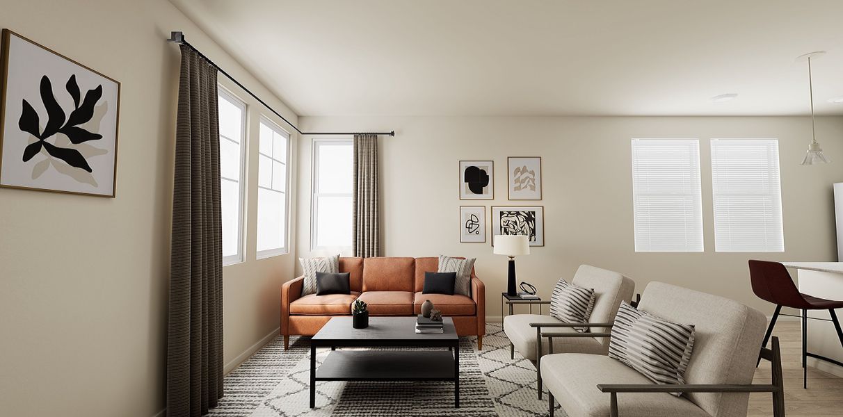 Representative furnished interior of a home built from the 1 by Tri Pointe Homes in Sugar Mill Village, Longmont (Image 32).