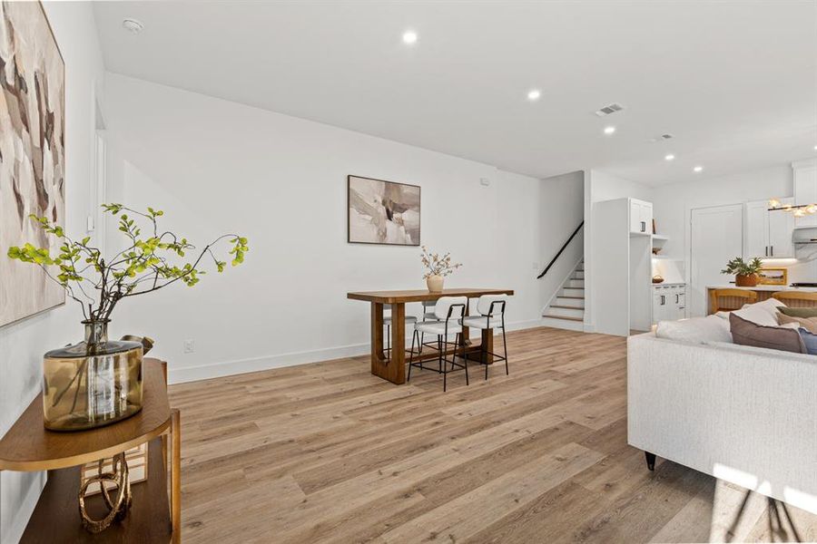 Furnished interior view inside a new home in , Dallas (Image 5).