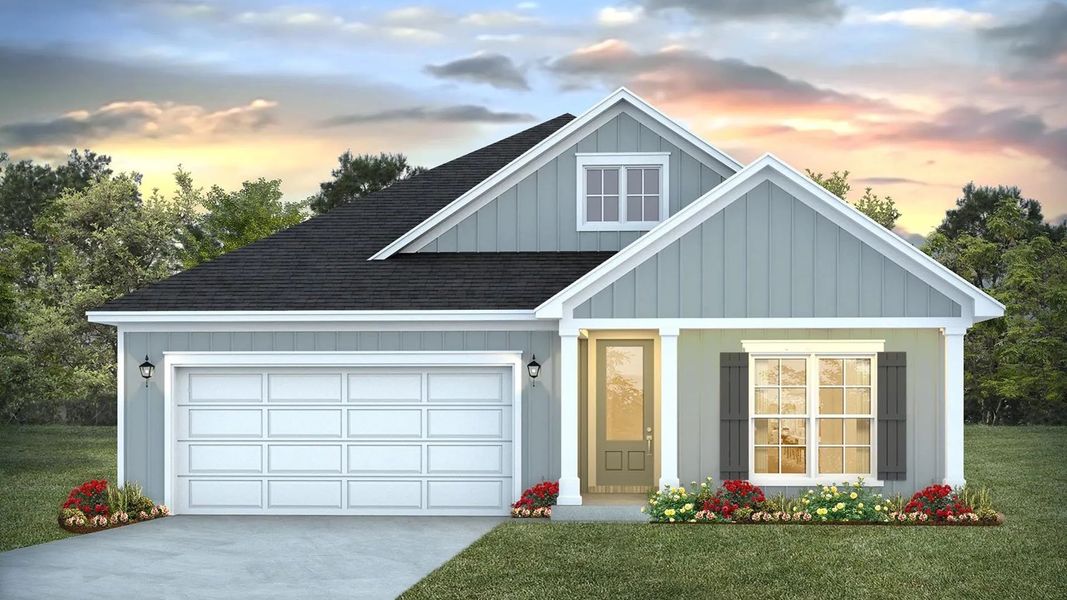 Representative exterior photo of a completed home built from the Lily by D.R. Horton in Breakfast Point East Phase II, Panama City Beach, FL (Image 2).