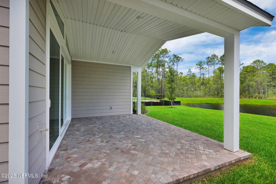 Exterior details and patio area of a home in Reflections at Nocatee, Ponte Vedra (Image 30).