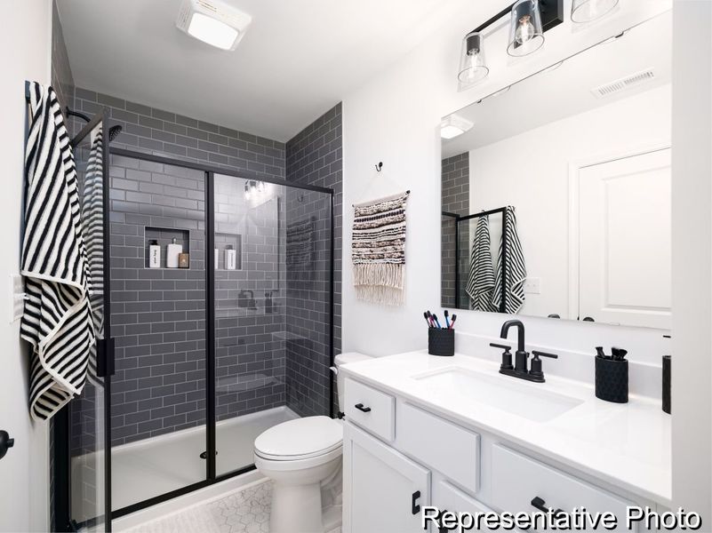 Furnished interior view inside a new home in Penley Place Townhomes, Clover (Image 19). Furnished interior view inside a new home in Penley Place Townhomes, Clover (Image 19).