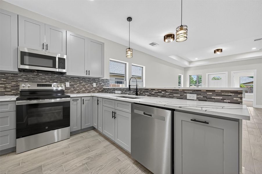 Furnished interior view inside a new home in , Cleveland (Image 14).