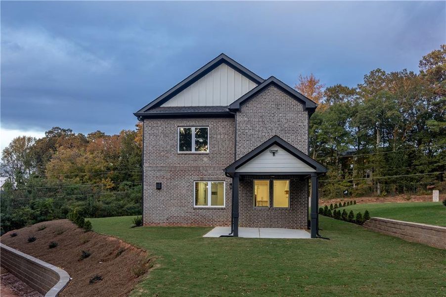 Front exterior of a new home in , Lawrenceville, GA, highlighting curb appeal (Image 18).