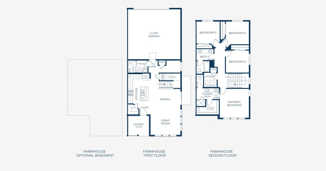 2D floor plan layout for the 2502 by Risewell Homes in Harvest Crossing, Aurora, CO (Image 3).