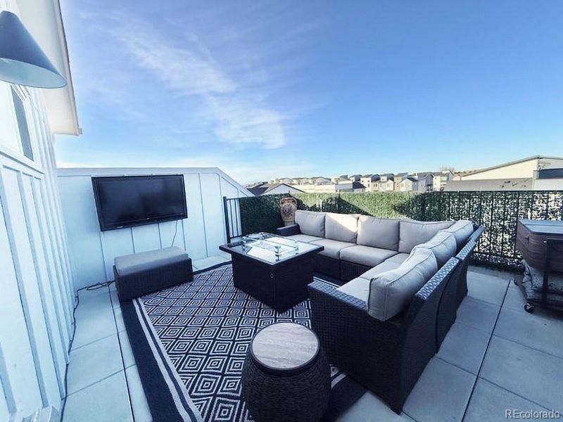 Exterior details and patio area of a home in , Broomfield (Image 25).