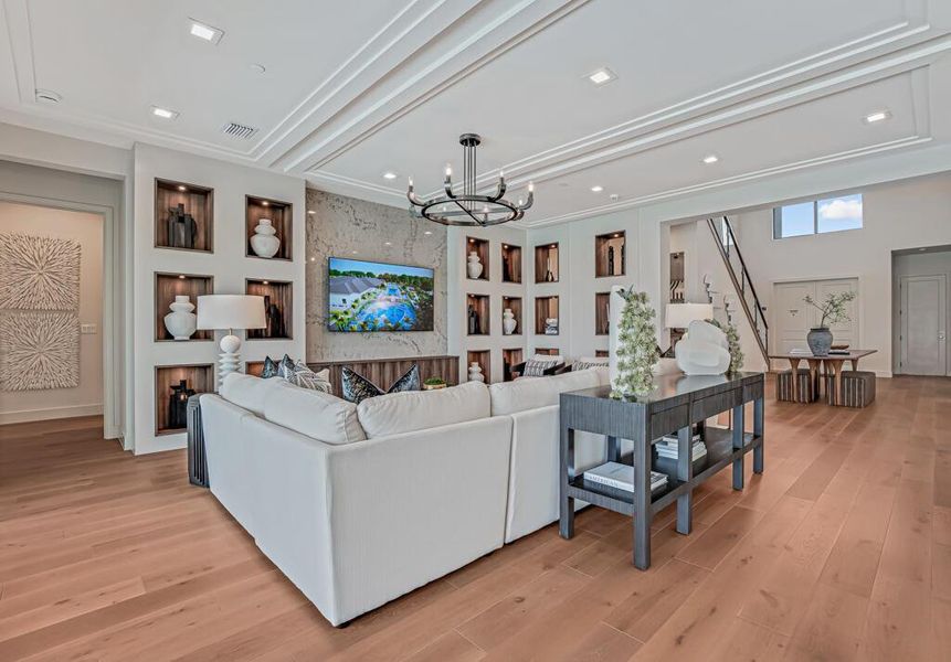 Furnished interior view inside a new home in Apex at Avenir, Palm Beach Gardens (Image 75).