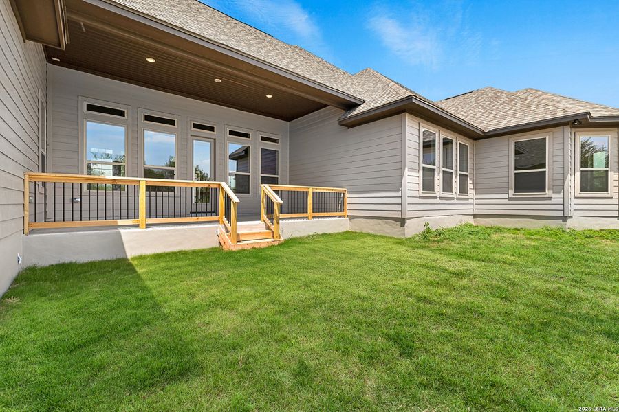 Exterior details and patio area of a home in Legend Park, Castroville (Image 3).