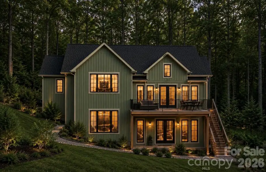 Front exterior of a new home in , Hendersonville, NC, highlighting curb appeal (Image 2). Front exterior of a new home in , Hendersonville, NC, highlighting curb appeal (Image 2).