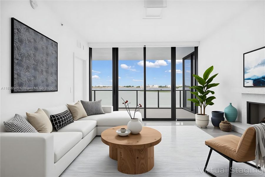 Furnished interior view inside a new home in , Miami (Image 7). Furnished interior view inside a new home in , Miami (Image 7).