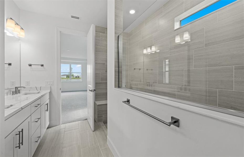 Furnished interior view inside a new home in Reagan Landing, Bradenton (Image 17). Furnished interior view inside a new home in Reagan Landing, Bradenton (Image 17).