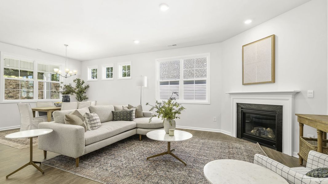 Representative furnished interior of a home built from the Clifton by D.R. Horton in The Villas at Kinsley, Jamestown (Image 6). Representative furnished interior of a home built from the Clifton by D.R. Horton in The Villas at Kinsley, Jamestown (Image 6).