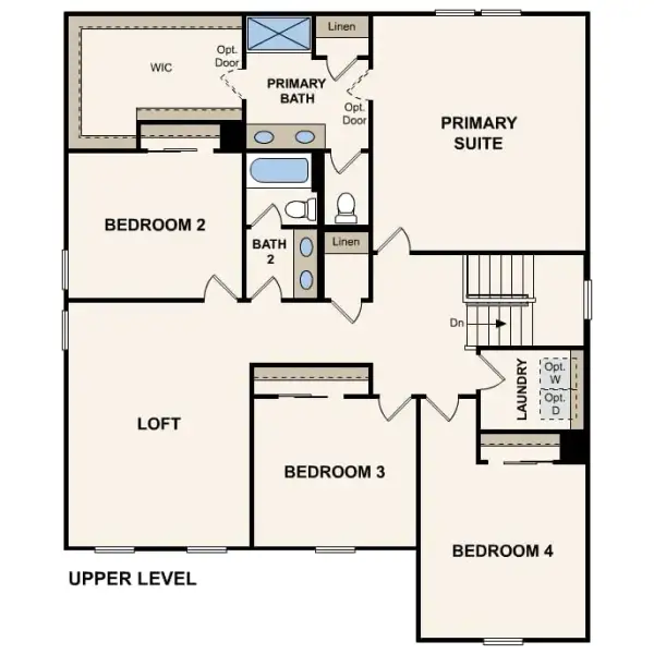 2D floor plan layout for the Summersville by Century Communities in Silver Cross, Florence, AZ (Image 4).