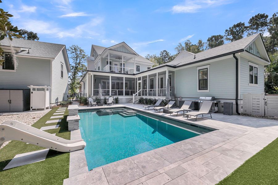Front exterior of a new home in , Mount Pleasant, SC, highlighting curb appeal (Image 39). Front exterior of a new home in , Mount Pleasant, SC, highlighting curb appeal (Image 39).