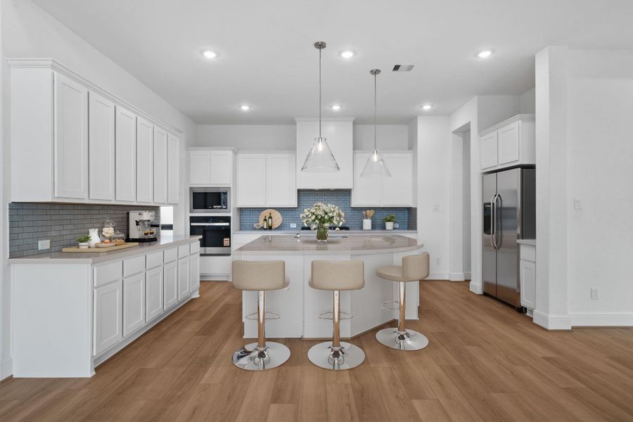 Furnished interior view inside a new home in Dunham Pointe 70', Cypress (Image 15).