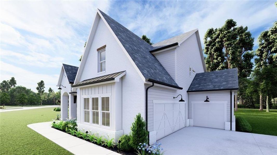 Front exterior of a new home in , Cumming, GA, highlighting curb appeal (Image 24).