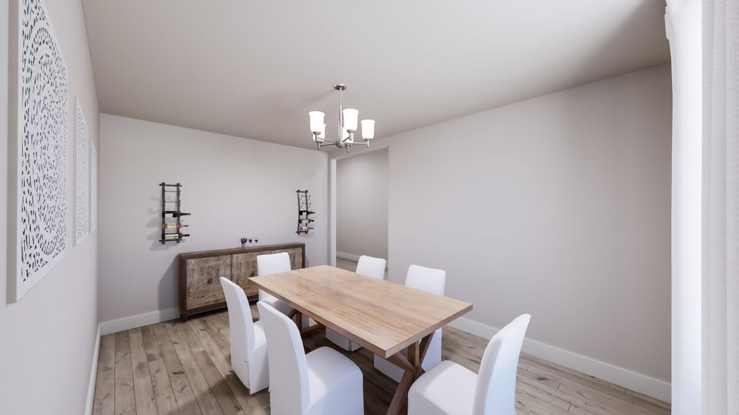 Representative furnished interior of a home built from the Carson by Tri Pointe Homes in Somerset Park, Rockwall (Image 5).
