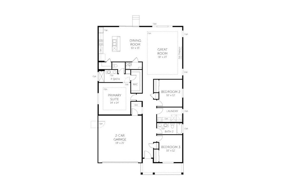 2D floor plan layout of this home in Wolf Creek Run, Strasburg, CO (Image 5).
