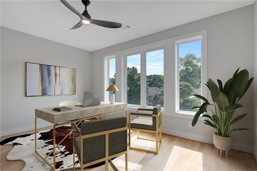 Furnished interior view inside a new home in , Atlanta (Image 30).