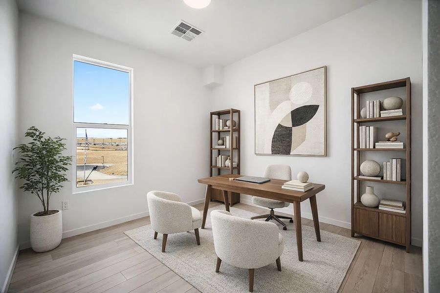 Furnished interior view inside a new home in Lyric at RidgeGate Condos, Lone Tree (Image 8). Furnished interior view inside a new home in Lyric at RidgeGate Condos, Lone Tree (Image 8).