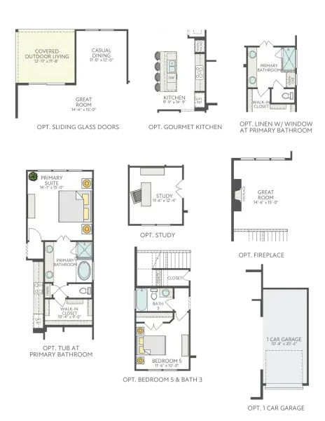 2D floor plan layout of this home in Turner's Crossing, Buda, TX (Image 5).