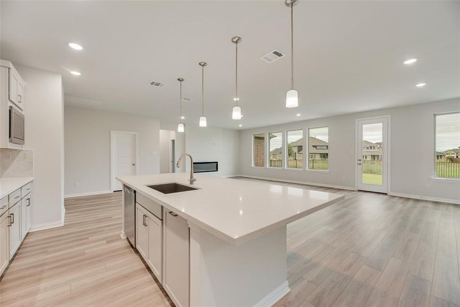 Furnished interior view inside a new home in Valencia On The Lake, Little Elm (Image 4).