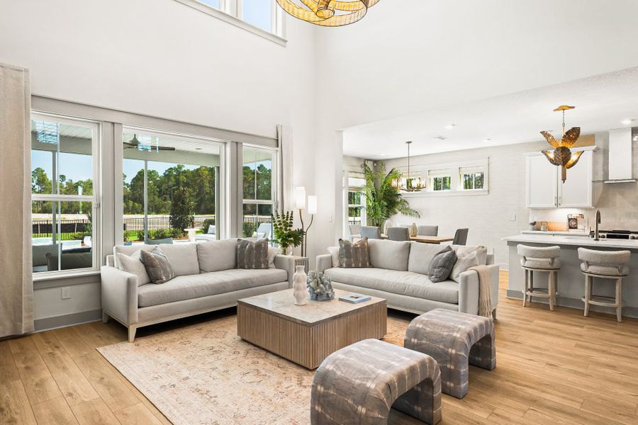 Furnished interior view inside a new home in Breakfast Point East, Panama City Beach (Image 22).