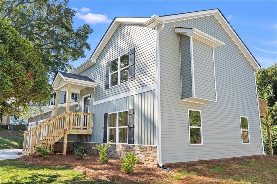 Exterior details and patio area of a home in , Cornelia (Image 3). Exterior details and patio area of a home in , Cornelia (Image 3).