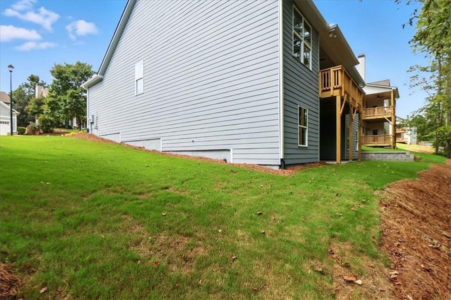 Exterior details and patio area of a home in Traditions of Braselton, Jefferson (Image 27). Exterior details and patio area of a home in Traditions of Braselton, Jefferson (Image 27).