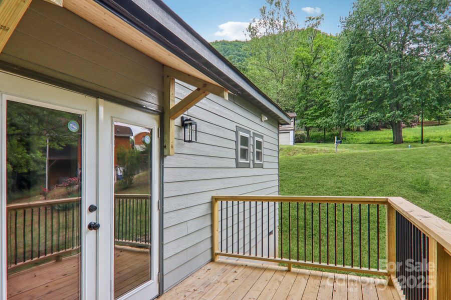 Front exterior of a new home in , Waynesville, NC, highlighting curb appeal (Image 27).