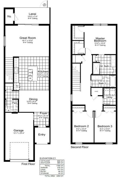 2D floor plan layout of this home in SkySail Real Estate and Homes for Sale in Naples, FL - Neal Communities, Naples, FL (Image 5). 2D floor plan layout of this home in SkySail Real Estate and Homes for Sale in Naples, FL - Neal Communities, Naples, FL (Image 5).